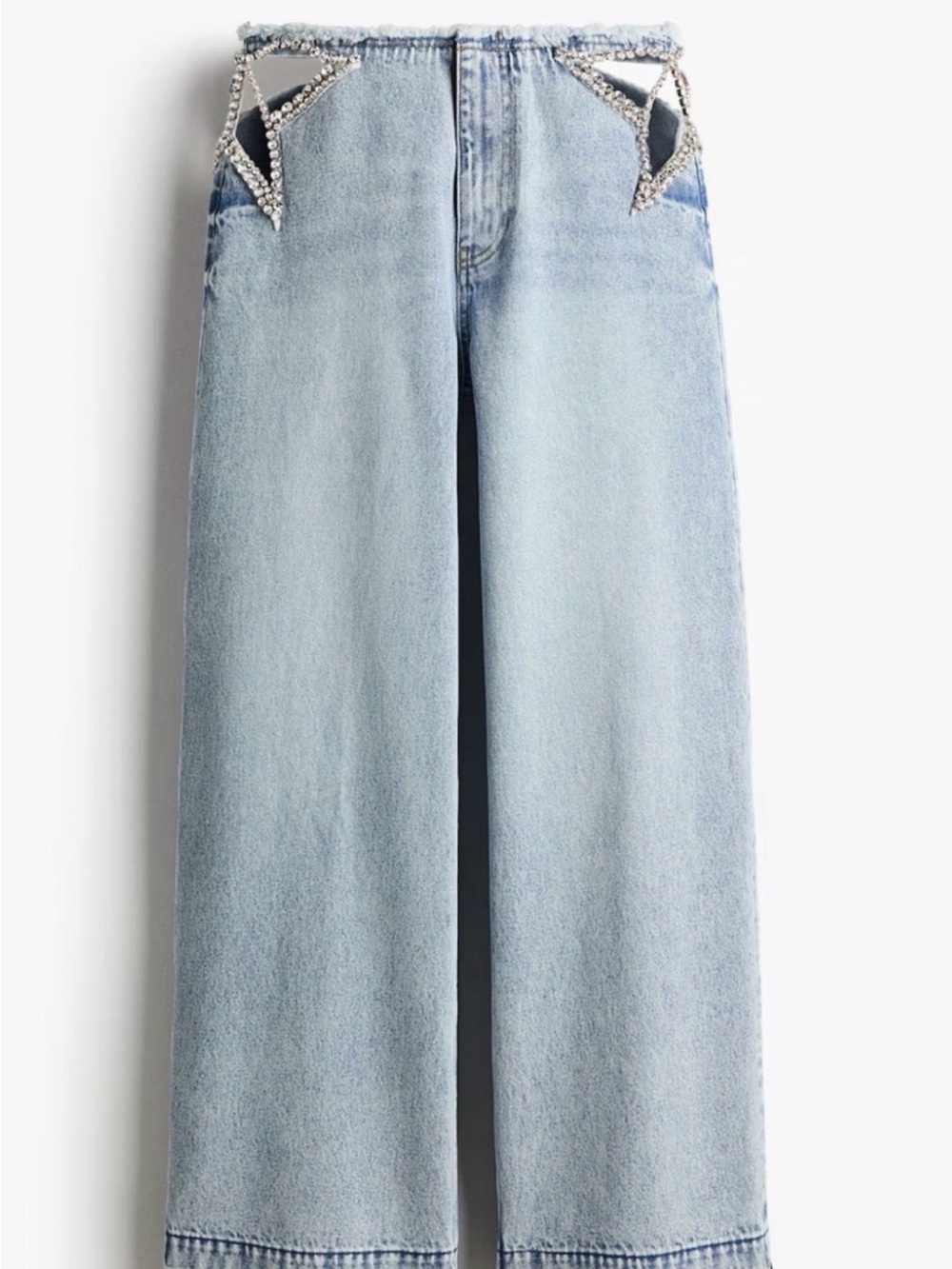 ISO H&M x Stella McCartney Women's Crystal-Star Straight-Leg Jeans size 2 or 4